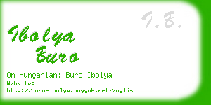 ibolya buro business card